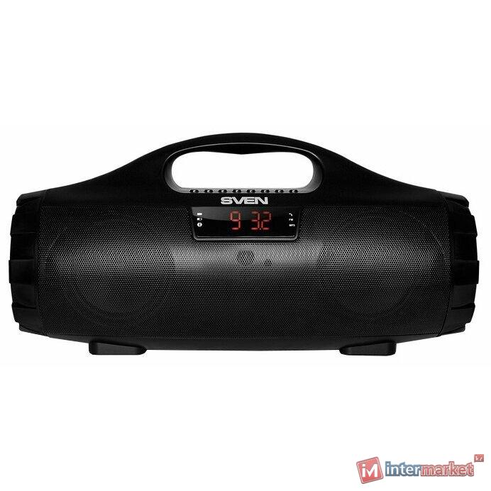 Портативная акустика SVEN PS-460, black (18W, Bluetooth, FM, USB, microSD, LED-display, 1800mAh) /